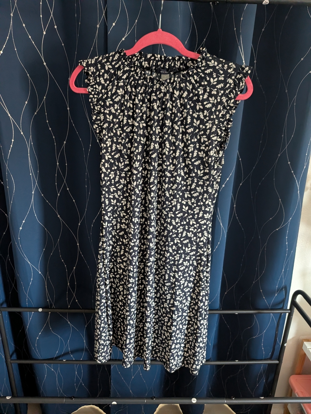 Tommy Hilfiger Navy and White Floral Dress